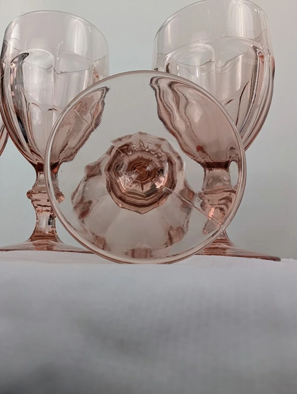 Vintage Pink Libbey Gibraltar Goblets